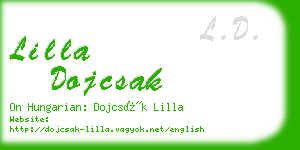 lilla dojcsak business card